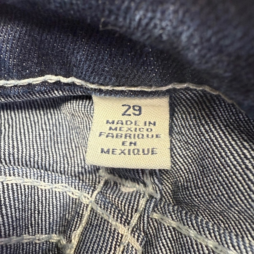 True Religion Womens Skinny Jeans Rhinestone‎ Back Pockets Dark Wash Size 29 - Picture 6 of 11